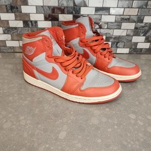 Nike High-Top Sneakers in Orange and Gray